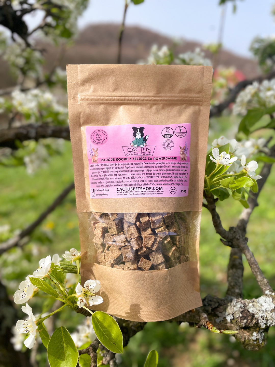 Rabbit cubes with calming herbs 150g