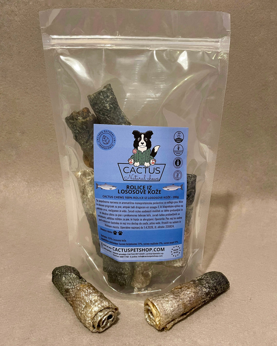 Salmon skin rolls 200g