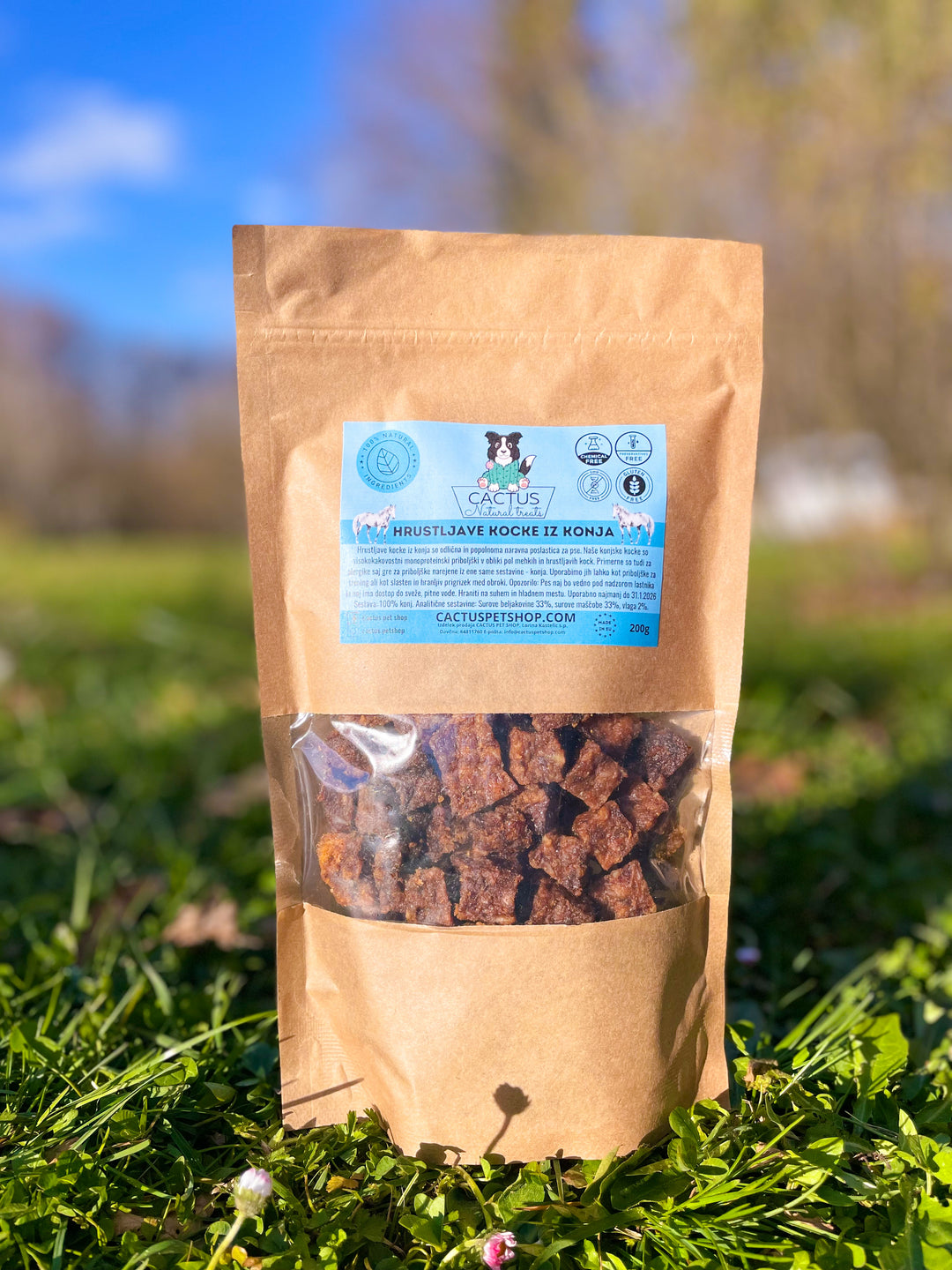 Crispy horse meat cubes 200g
