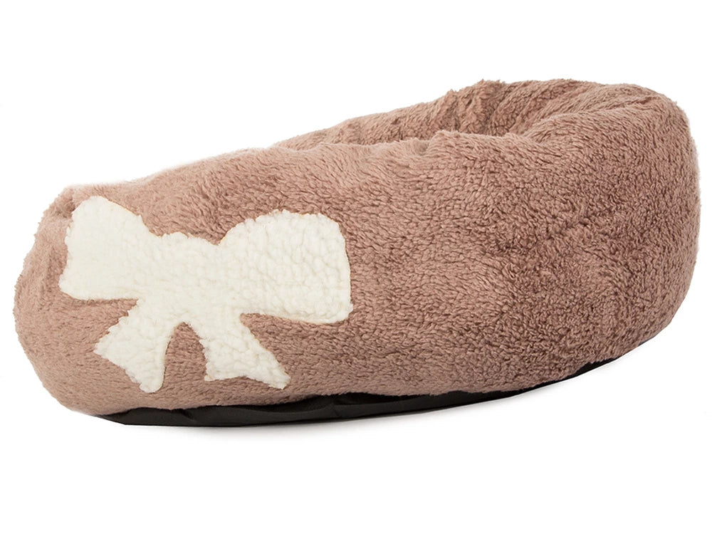 Brown bed with bow 35cm