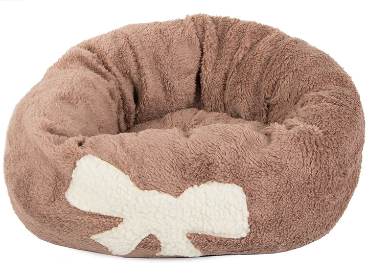 Brown bed with bow 35cm