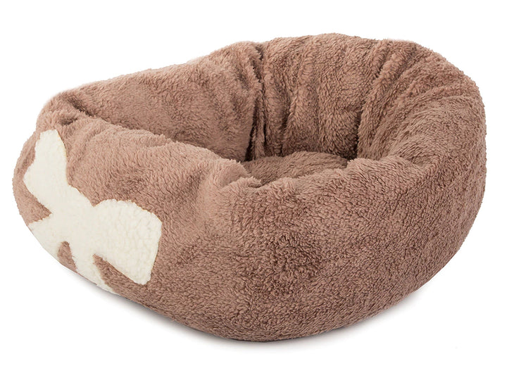 Brown bed with bow 35cm