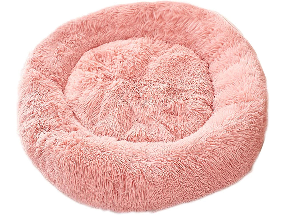 Pink fluffy bed