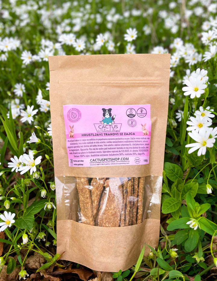 Hrustljavi trakovi iz zajca 150g