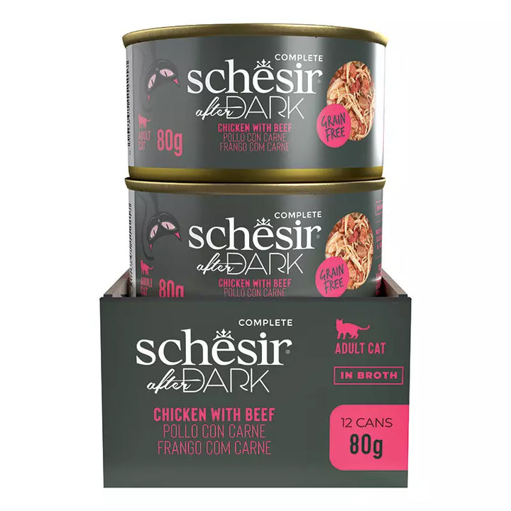 Schesir After Dark fileti u juhi PILEĆE s GOVEDINOM 80g