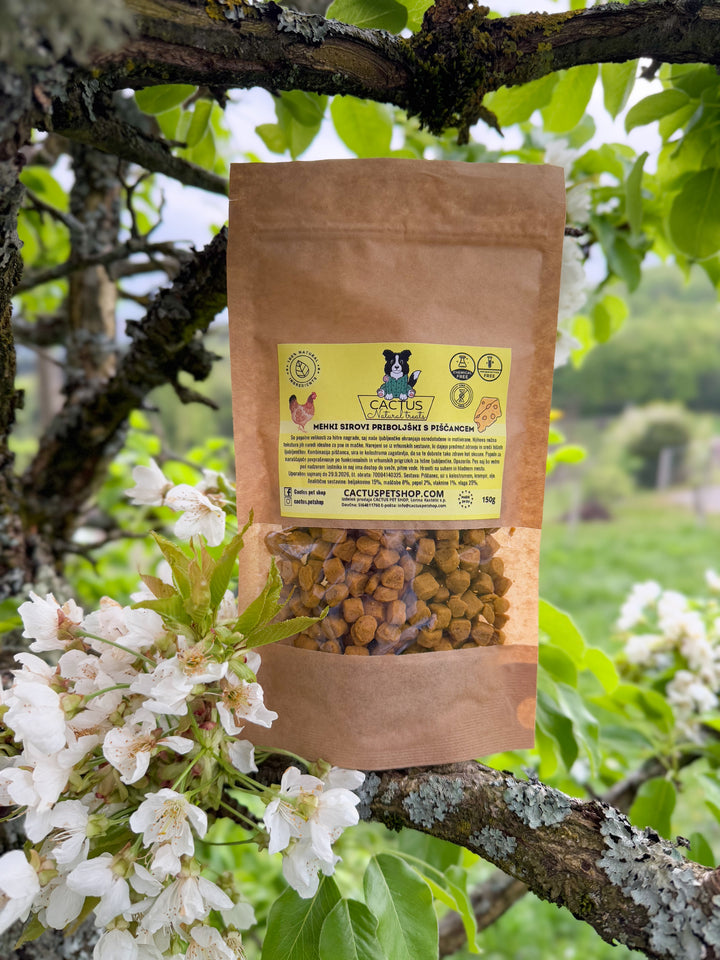 Mehki sirovi priboljški s piščancem 150g