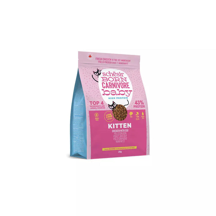 Schesir BORN CARNIVORE Kitten piščanec z jajcem 255g