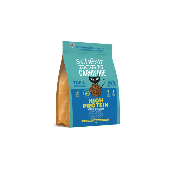 Schesir BORN CARNIVORE slanik z lososom 255g