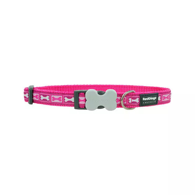 Ovratnica Red Dingo Bone Yard Hot Pink