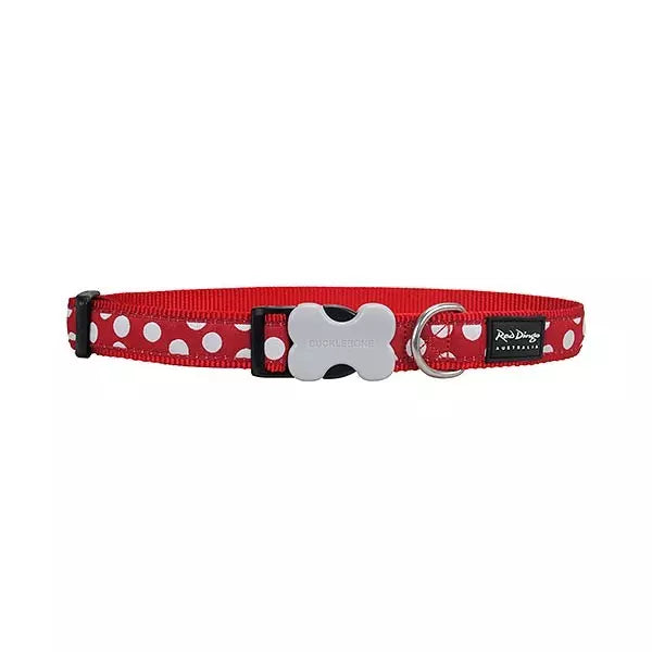 Ovratnica Red Dingo Spots Red