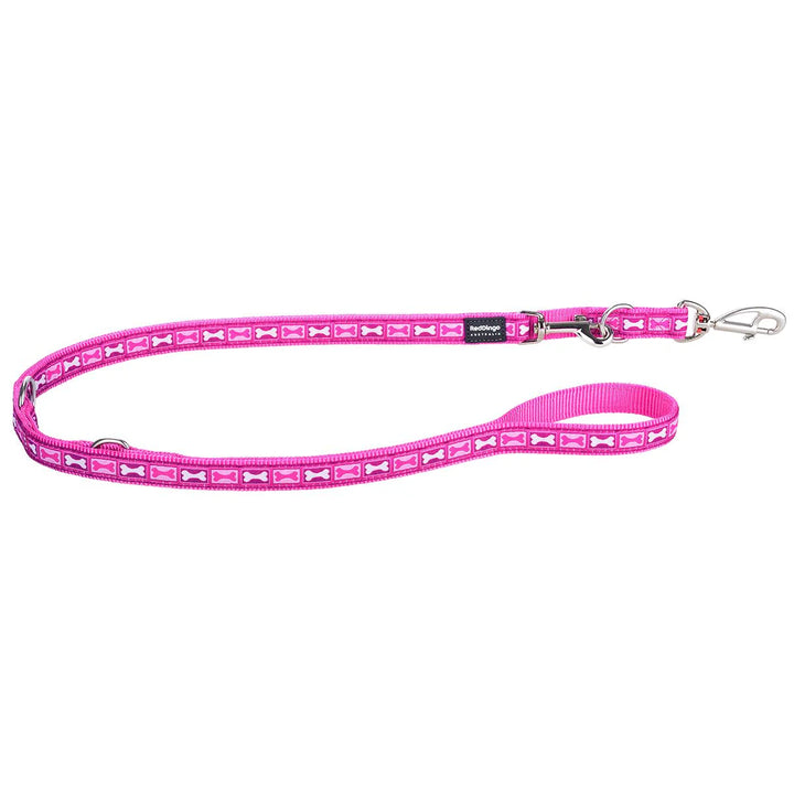 Povodac Red Dingo Višenamjenski Bone Yard Hot Pink