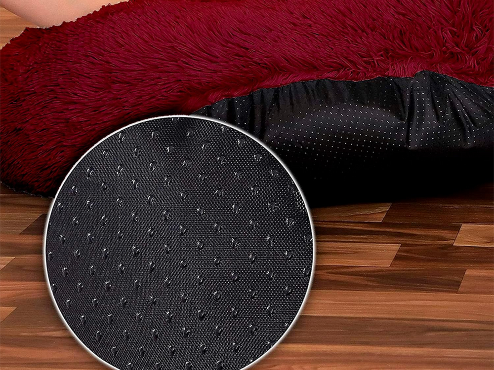 Red fluffy bed