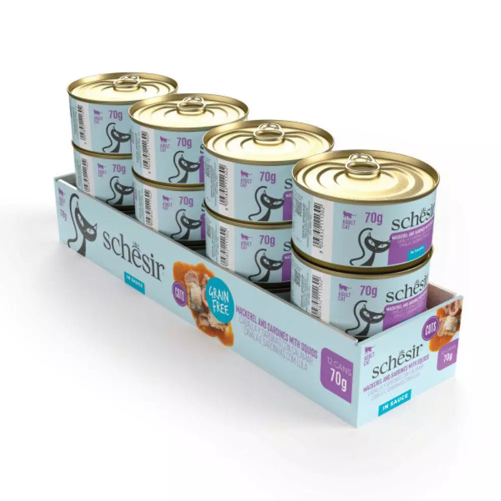 Schesir GRILL SKUŠA u SARDINE s LIGNJAMA komadići 70g
